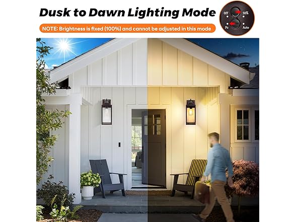 Brightever Motion Sensor Outdoor Wall Sconce Lantern