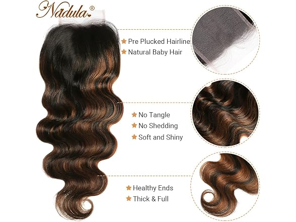 Nadula Body Wave 4x4 Lace Closure 14 in FB30