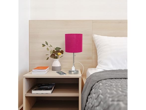 Oslo 19.5" Contemporary Power Outlet Base Desk Lamp