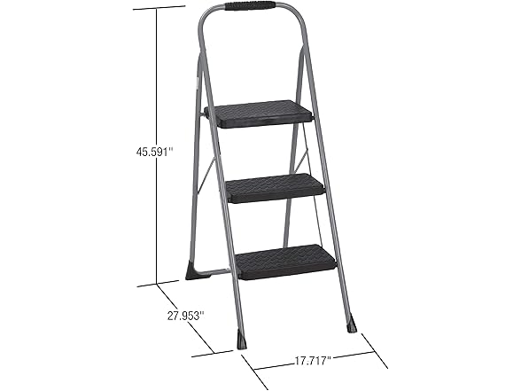 COSCO 11408GNF1E, Green Three Big Folding Step Stool