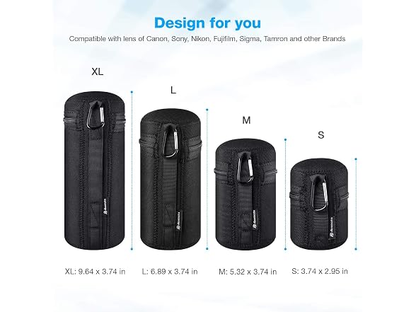 Powerextra 4x Zipper Lens Case Lens