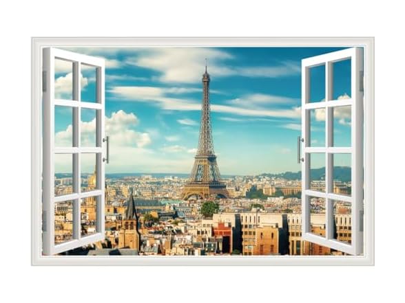 Paris Eiffel Tower Fake Window Sticker