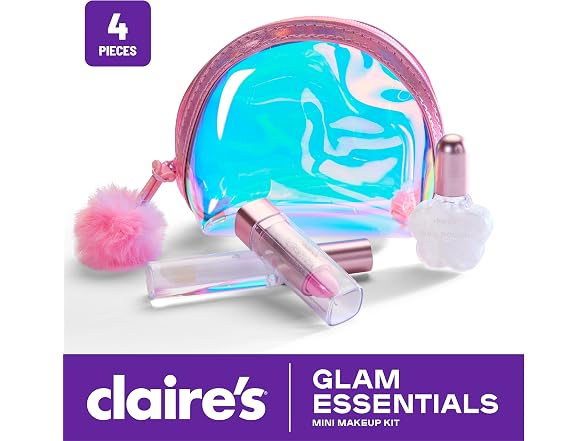 Claire s Glam Essentials Kids Makeup Kit 4 Piece