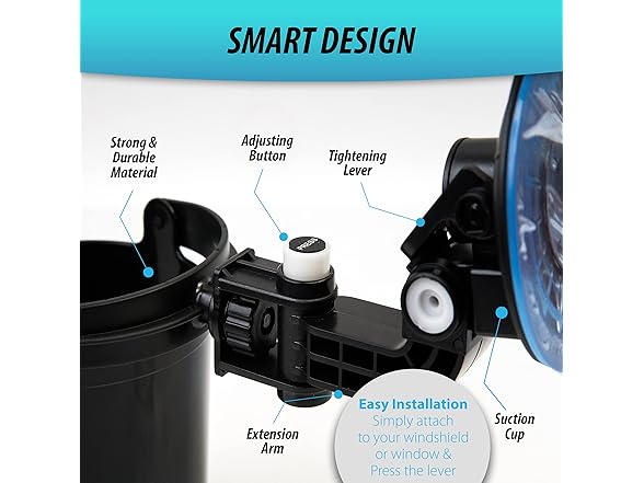 ZONE TECH Recessed Folding Cup Drink Holder - 2-Pack