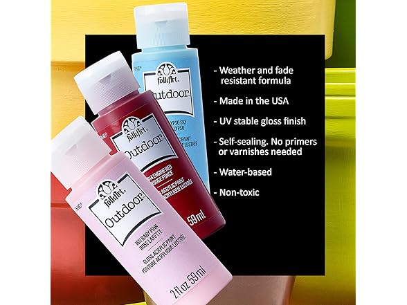 FolkArt FolkArt Outdoor Gloss Acrylic Craft Paint Set 