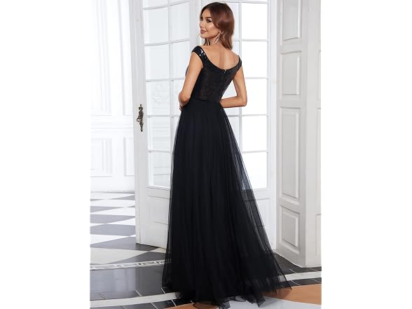 Ever-Pretty Women (4) Off-Shoulder Glitter Dress