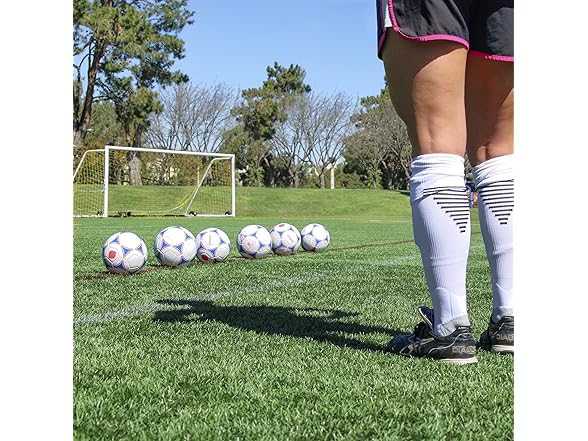 GoSports Premier Soccer Ball with Premium Pump 6 Pack, Size 4