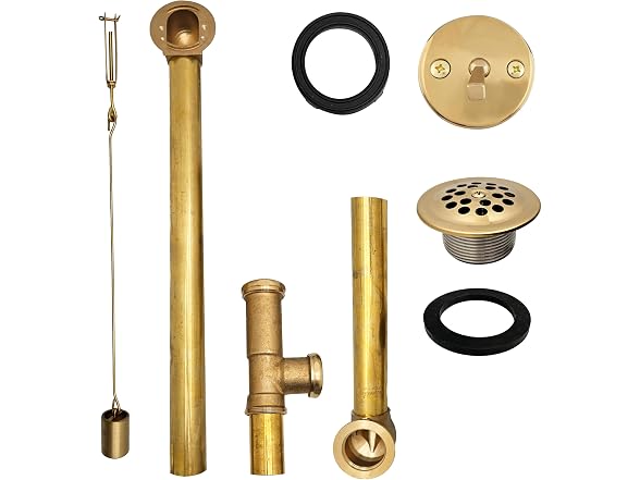 Westbrass 22.5in Waste Overflow Brass