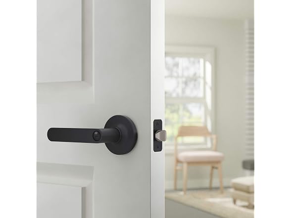 Amazon Basics Reno Door Lever with Lock Matte Black