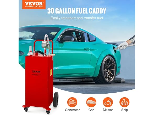 30 Gallon Fuel Caddy, Gas Storage Tank &