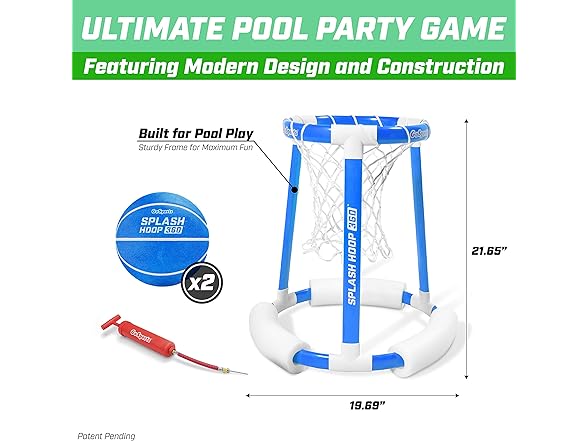 GoSports Splash Hoop 360 Floating Pool Basketball Game