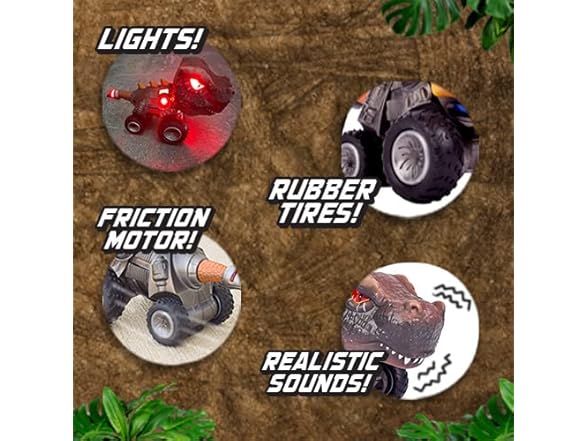 Maxx Action Dyborg Vehicles - Small Dinosaur Cars