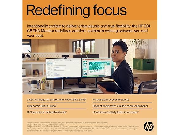HP 23.8" FHD Monitor | E24 G5