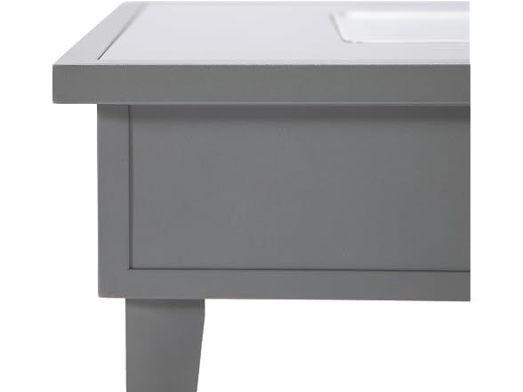 LeisureMod Walbrooke Modern Outdoor Square Fire Pit Table Grey