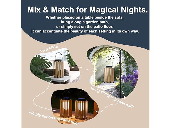DJGIFI Large Solar Lantern Hanging