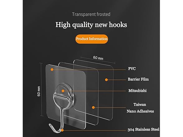 MAGPIE Duty Wall Hooks Self Adhesive Hooks