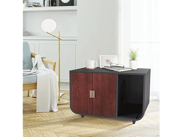 Staart Dyad Cat Litter Box Enclosure and Nightstand