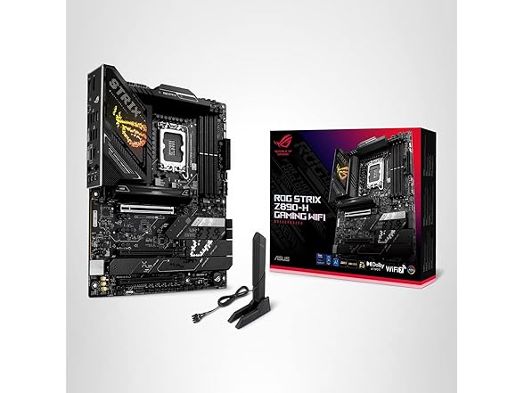 ASUS ROG STRIX Z890-A GAMING WIFI Z890 LGA 1851 ATX motherboard, Intel® Core™ Ultra Series 2 Ready, Advanced AI PC-ready, 16+2+1+2 stages, DDR5, WiFi 7, 2.5G, 5x M.2, Thunderbolt™ 4, USB Type-C, AI OC (Open Box)