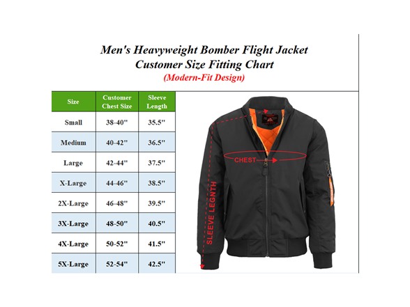 Mens Heavyweight Bomber Flight Jacket