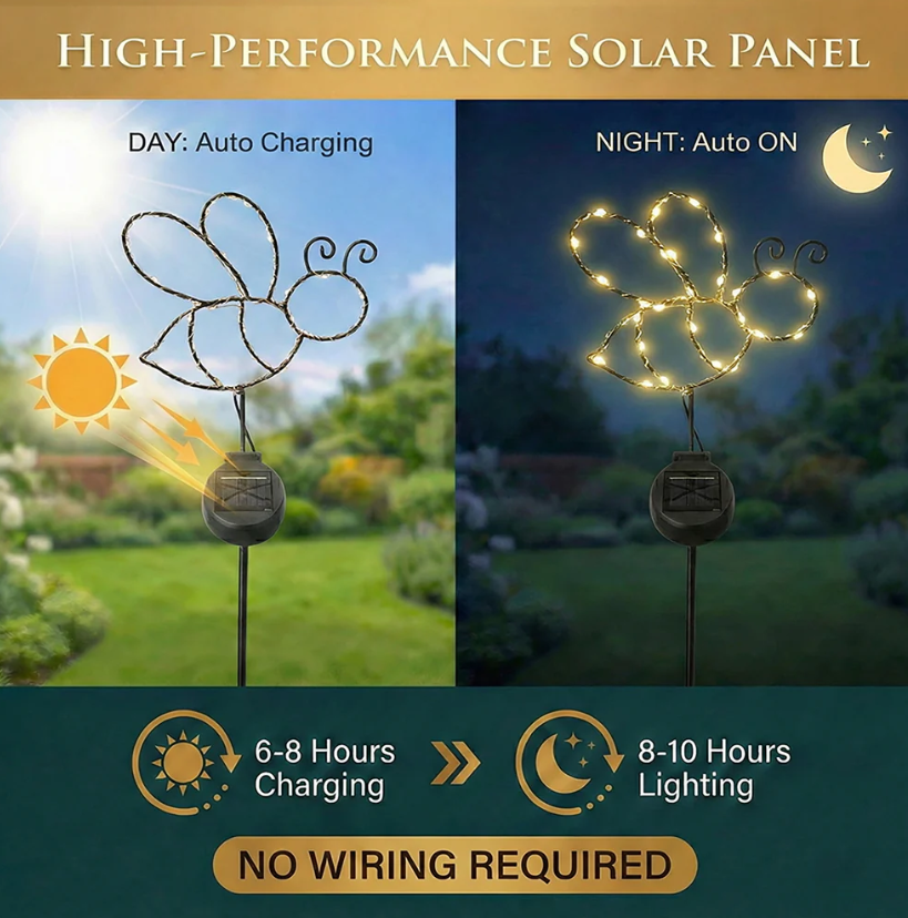 Touch Of ECO Solar Powered LED Garden Stake - Bee - Gallery 21