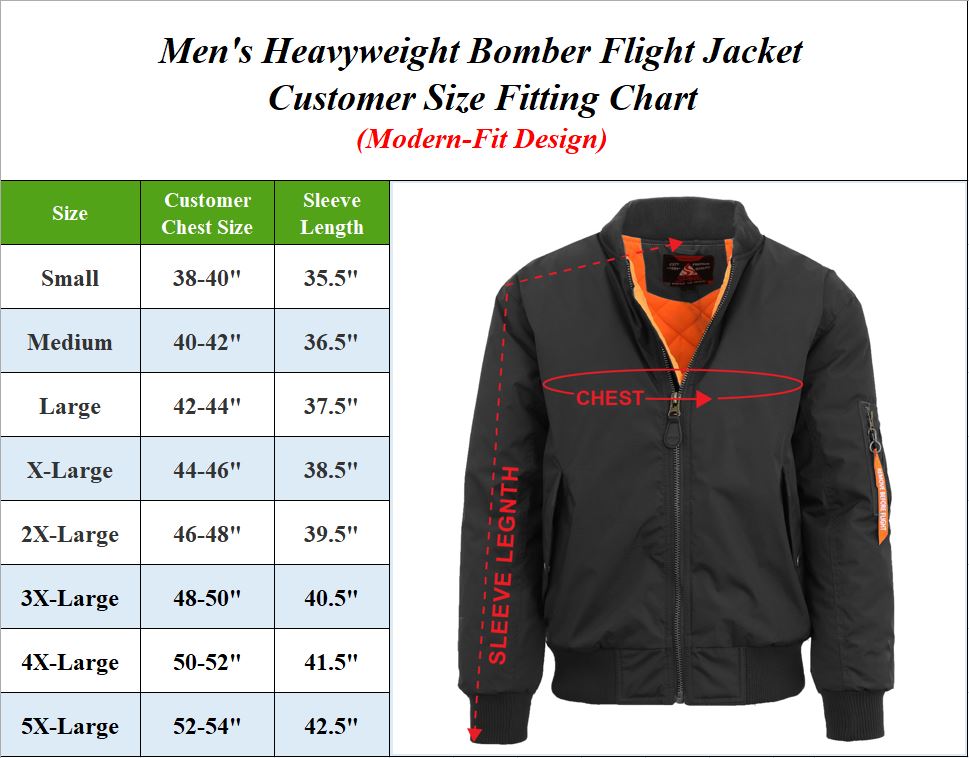 Mens Heavyweight Flight Bomber Jacket - Gallery 22