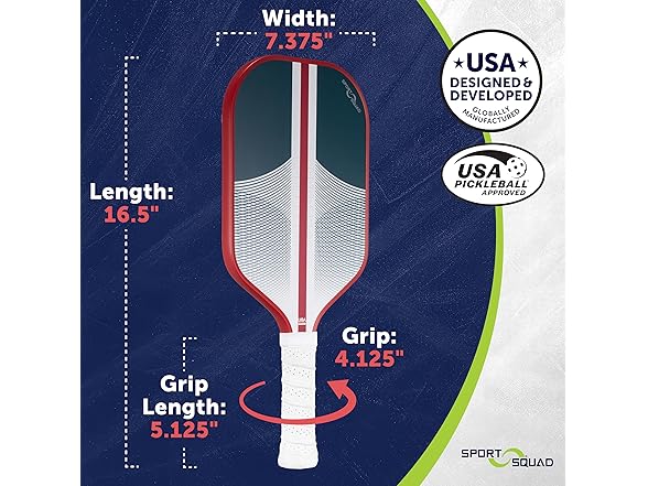 Sport Squad Advanced Pickleball Paddle, Blue