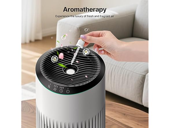 Small Air Purifier for Bedroom White