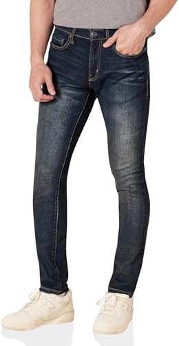 Amazon Essentials Men's Skinny-Fit Stretch Jean, Dark Wash, 38W x 28L