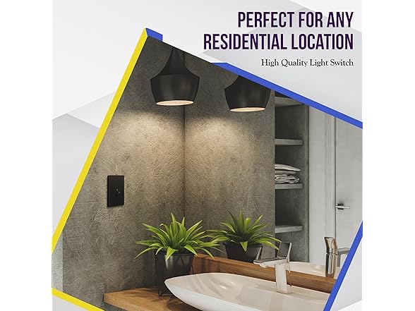 ENERLITES Black Toggle Light Switch