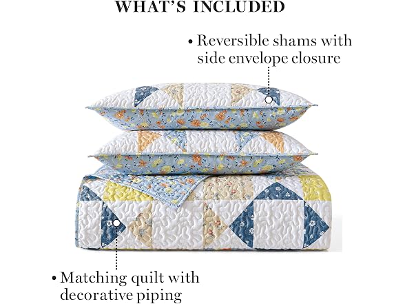 Martha Stewart 2Pc Twin Quilt Set