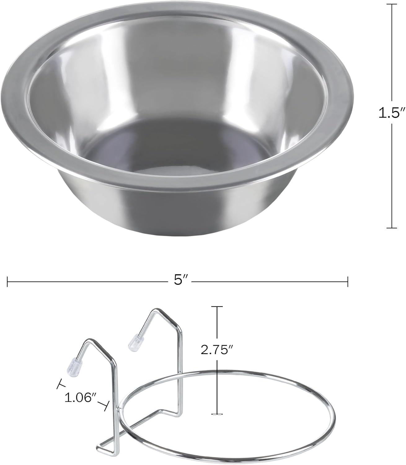 Set of 2 Stainless-Steel Dog Bowls - Gallery 16