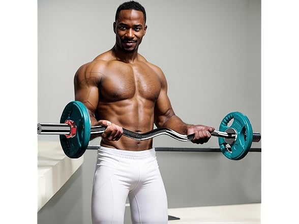 Olympic Barbell Curl EZ Bar 4ft 300lbs Capacity