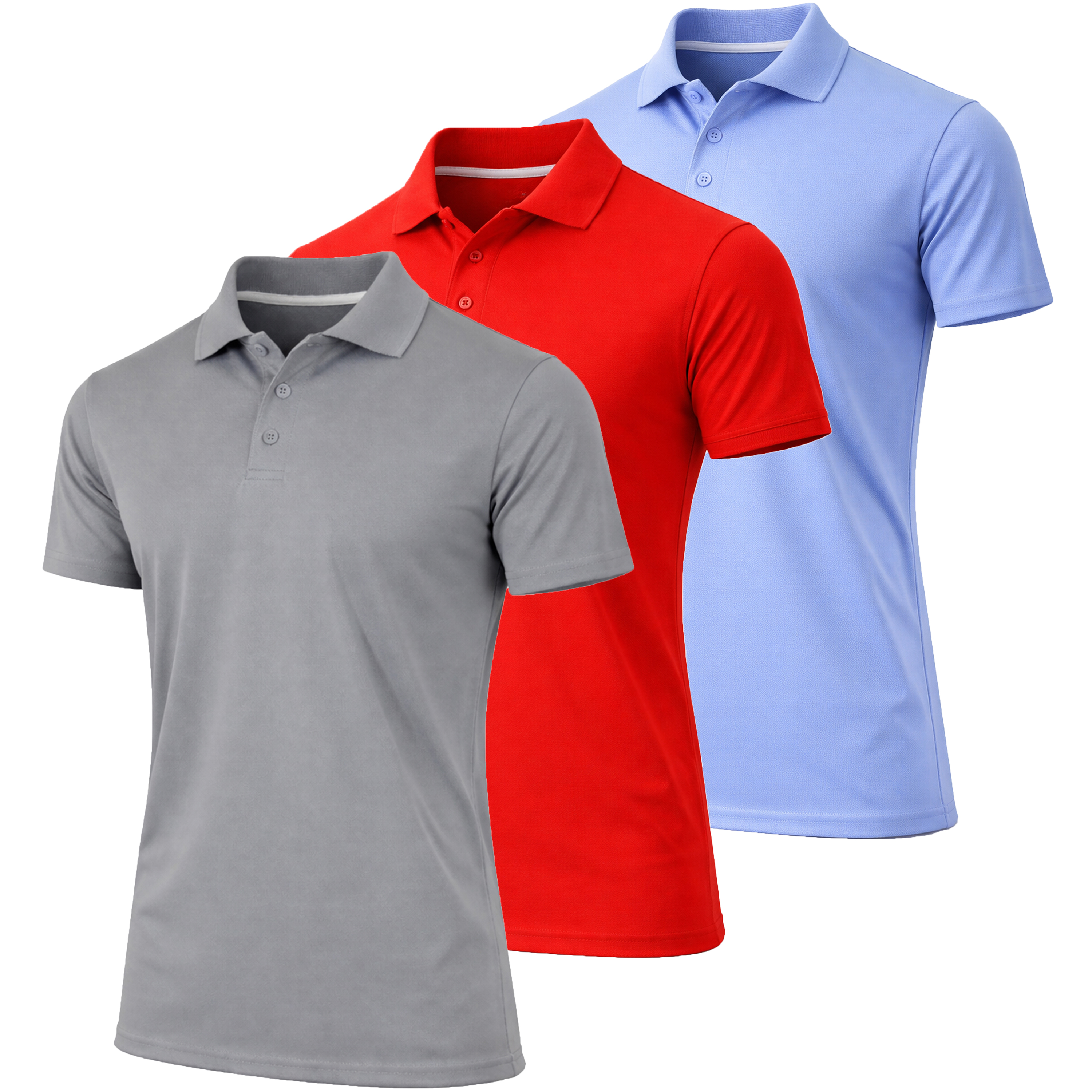 3Pk Mens S/S Performance Polo (S-3XL) - Gallery 23