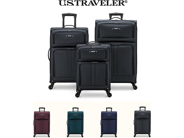 U.S. Traveler Anzio Softside Luggage, Checked-Medium 26-Inch