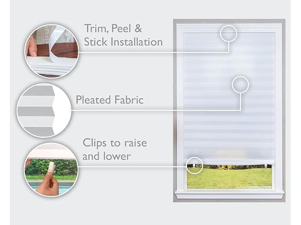 Redi Shade Pleated Fabric Shade 48"x72"