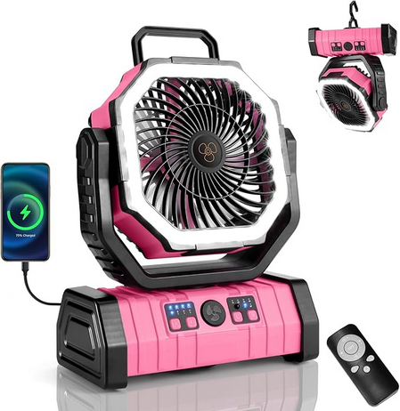 30000mAh Camping Fan with LED Lantern - Gallery 20