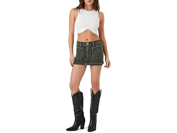 Forever 21 (L) Seamless Ribbed Crop Top