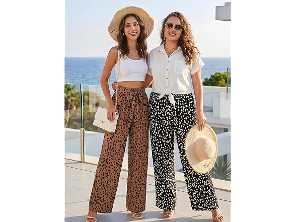 ECOWISH Women (L) Pants High Waisted with Pocket