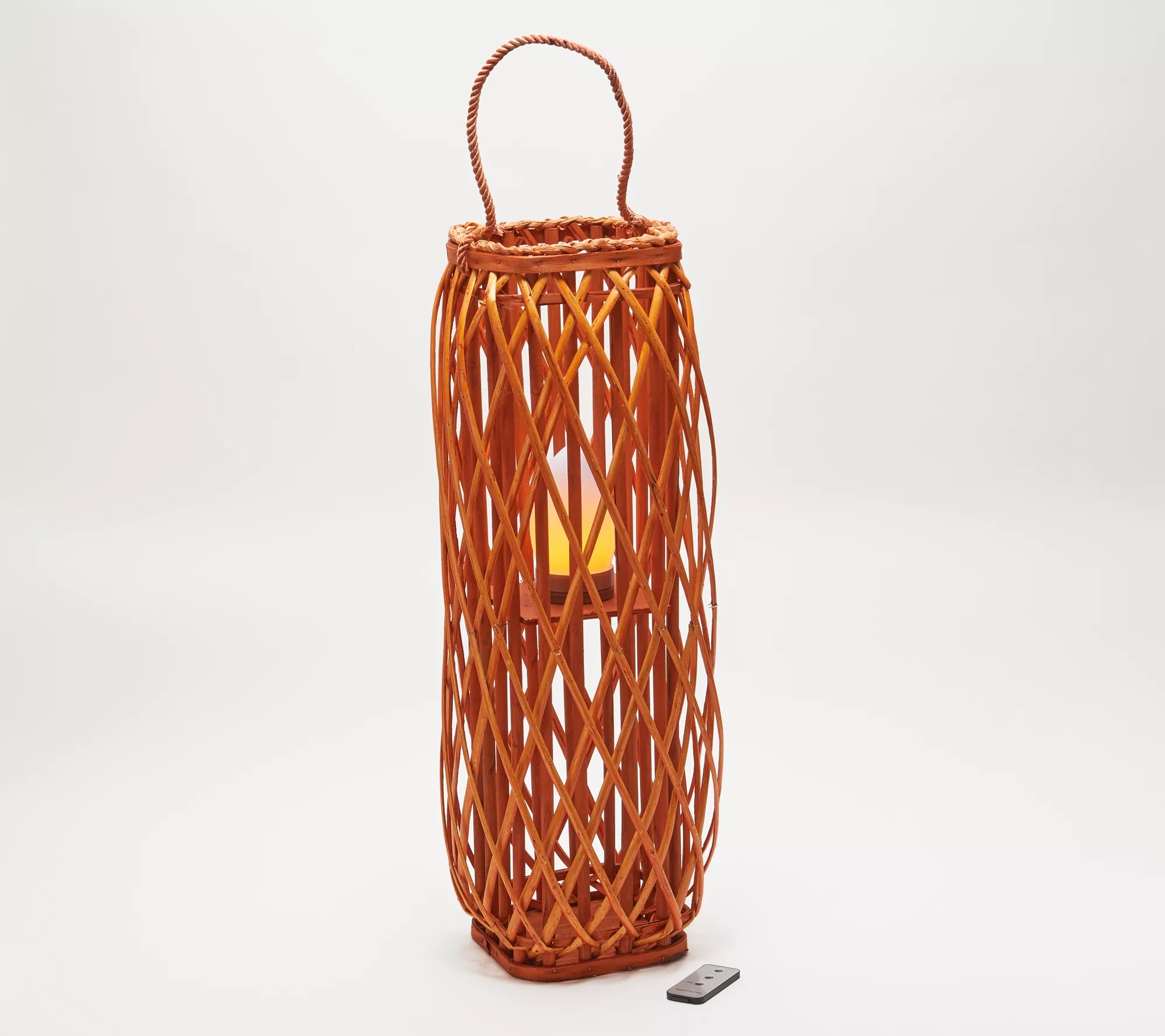 Barbara King 28" Square Wicker Lantern - Gallery 11