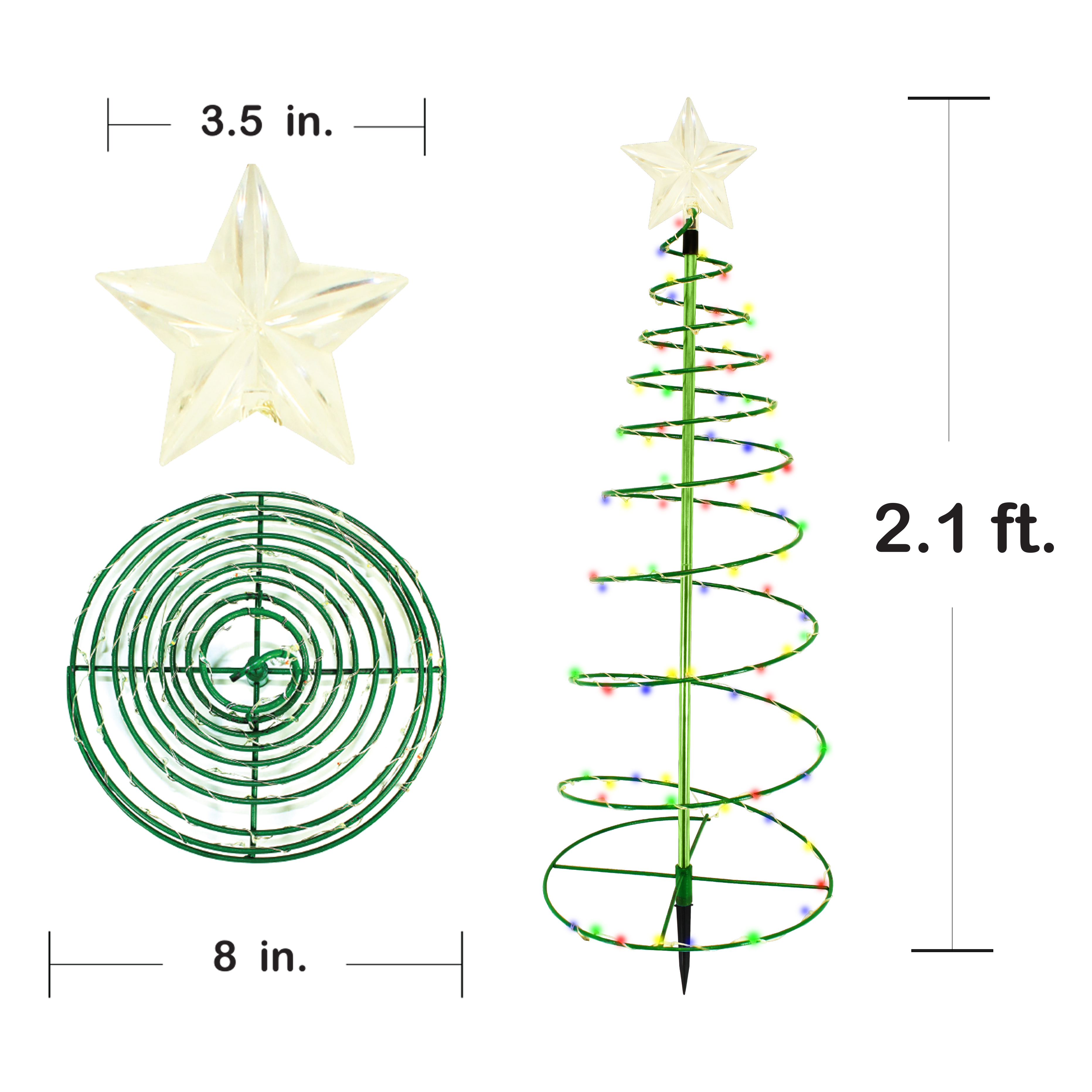 MERRYLITE Solar LED Metal Christmas Tree - Gallery 27