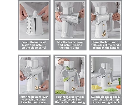 Rotary Cheese Grater with Handle
