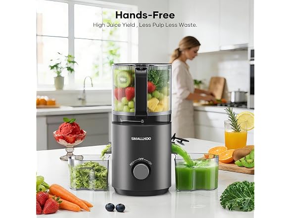 SMALLHOO 3-in-1 Cold Press Juicer 120oz