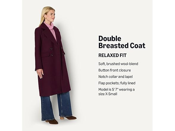 AE Womens Wool Blend Longline Coat