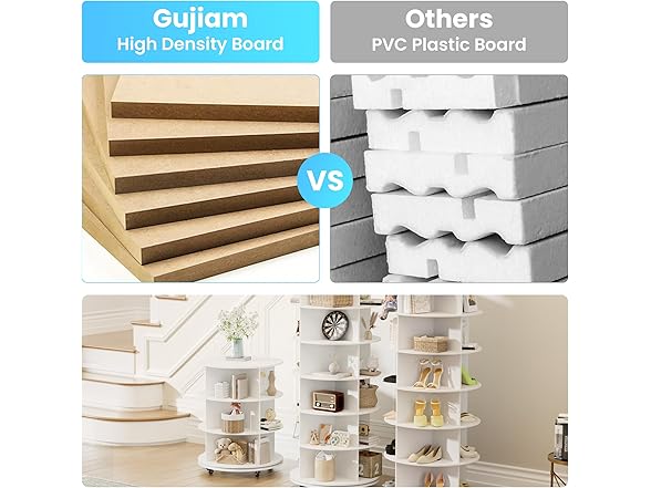 7-Tier Rotating Shoe Tower with Wheels