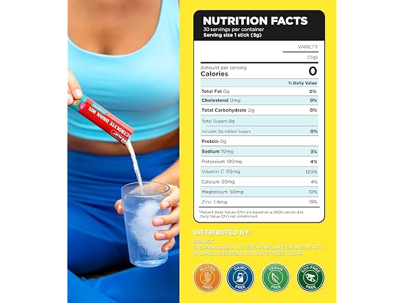 Dralot Juicy Splash 30 Packs Sugar Free