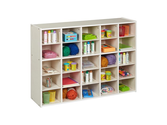 ECR4Kids Streamline 25 Cubby Tray Storage Cabinet