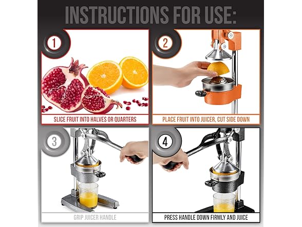 Eurolux HCJ-Red Eurolux Cast Iron Citrus Juicer