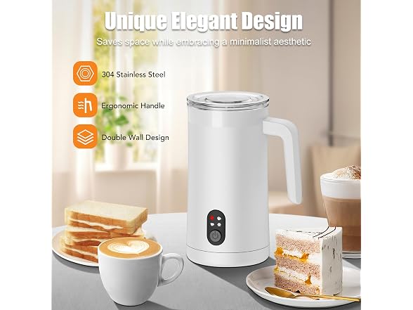 CookSwift White 13.05oz Milk Frother