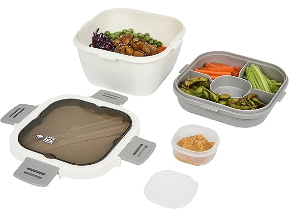 Restaurantware Bento Tek 57.5 Ounce Bento Box