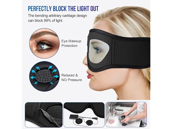 MUSICOZY 3D Sleep Headphones Bluetooth